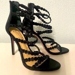 Elegant Black Strappy Heels